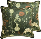 ISAENNE Designer Velvet Throw Pillow Cover,Set of 2,22"x22"-Nocturne by Isaennehomedecoration