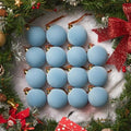 Brightown 15 Pcs Light Blue Velvet Christmas Balls, 3.15 Inch Velvet Ornaments for Christmas Tree, Christma Tree Flocked Ornaments Balls for Family Holiday Wedding Party Xmas Hanging Decoration by Brightown