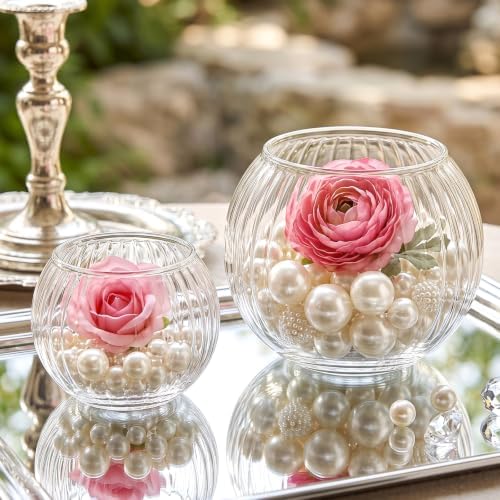 24 Pack Glass Bubble Vases Bulk, Small Flower Bud Vases Bulk - Image 5