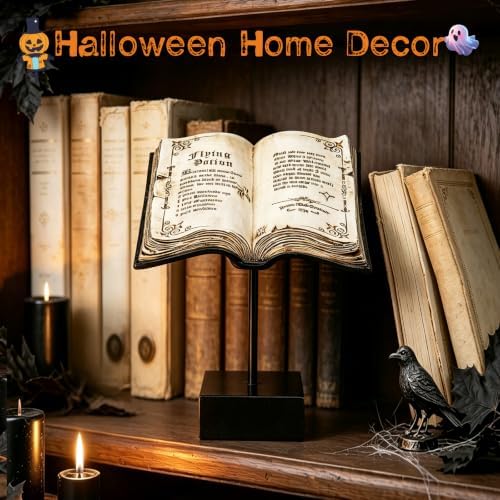 Halloween Indoor Resin Book Decorations Witch Antique Spellbook Centerpiece - Image 3