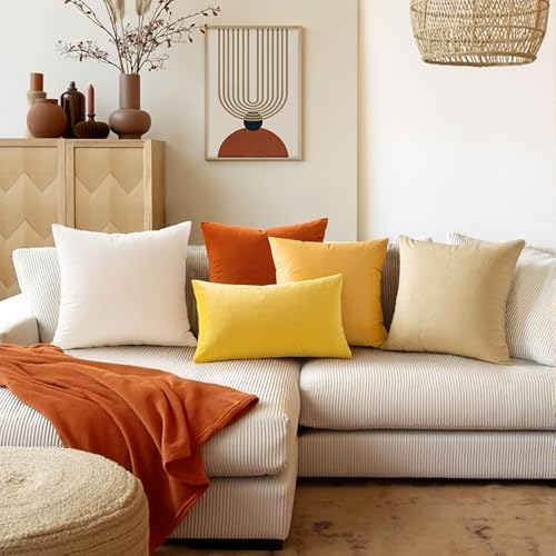 MIULEE 26x26 Inch Pack of 2 Euro Velvet Throw Pillow Covers Pure White - Image 3