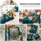 20 Pack Teal Cheesecloth Table Runner Long,21.5 x 120 Inch - Image 2