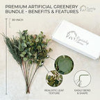 Large Eucalyptus Centerpieces for Table Decor, Artificial Greenery Stems - Image 4