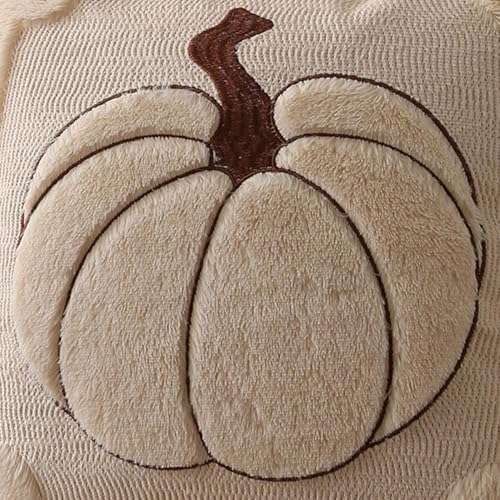 Allorry Fall Pillow Covers 26x26 2 Pack Beige Pumpkin Home Decor PT010A26 - Image 4