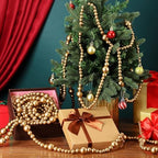Bucherry 4 Pcs Christmas Wood Bead Garland 28.8 Feet, Gold - Image 3