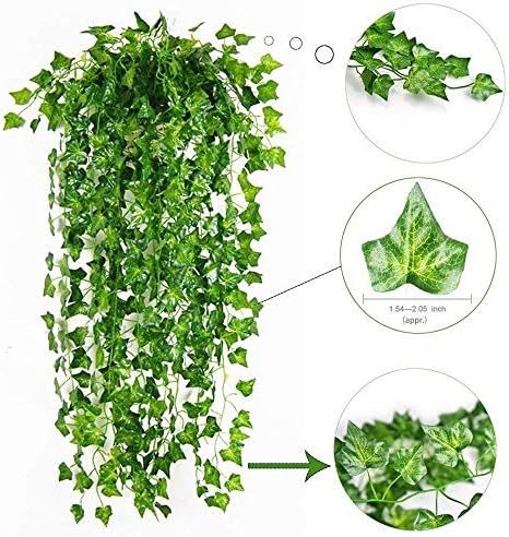 168 feet Fake Foliage Garland Leaves Decoration Artificial Greenery Ivy Vine Plants for Home Decor Indoor Outdoors (Ivy Leaves) - Image 3