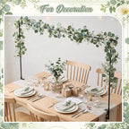 5 Pcs Over the Table Rod Stand, Black, Eucalyptus Garland - Image 4