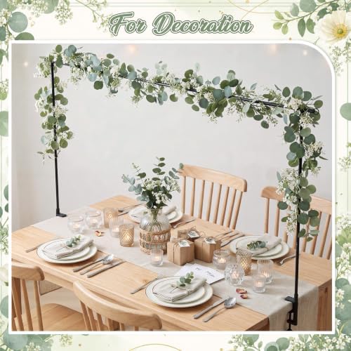 5 Pcs Over the Table Rod Stand, Black, Eucalyptus Garland - Image 4