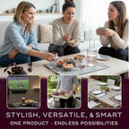 2-in-1 Serving Tray & Placemat | Faux Leather & Reversible - Image 5