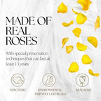 GLAMOUR BOUTIQUE Preserved Flowers, 27 Forever Yellow Roses in Heart Box - Image 3