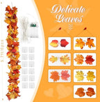 Joyhalo 6 Pack Fall Garland with 6.5FT LED Lights - Image 2