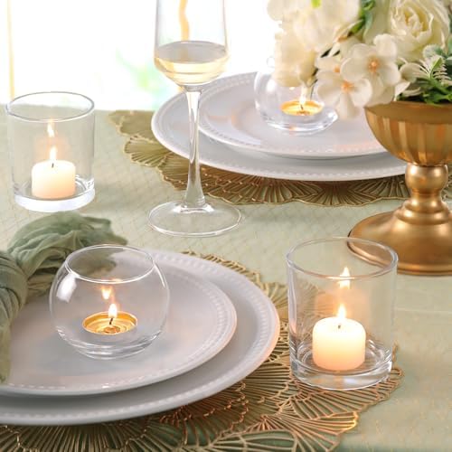 Volens 30pcs Assorted Clear Votive Candle Holders Bulk, Large Glass Votives - Image 4