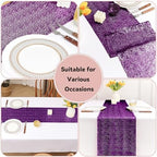 Sugargirl 10 Packs 12 x 72 inches Sequin Table Runner, Glitter Purple Table Runner for Birthday Party Supplies Wedding Holiday Celebration Event Decorations - Image 4
