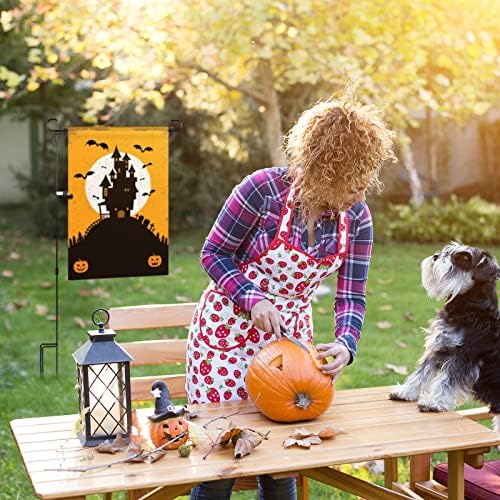 Chumia 10 Pack Garden Flag Holder Stand 15 Inch Garden Flag Pole Holder Powder Coated, Metal Three Prongs with Clip and Spring Stoppers for Outdoor Home Lawn Decoration - Image 4