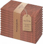 Urban Villa Cloth Napkins Cotton 20x20 (Set of 12) Black/Orange by CottonTrends