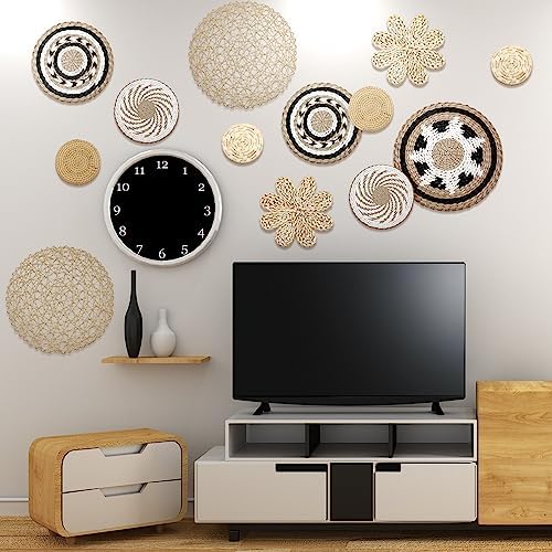 Glenmal 13 Pcs Boho Wall Basket Decor Set Woven Rattan Seagrass,Bohemian - Image 5