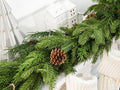 6FT Christmas Garland,Cedar Garland with Pine Cones,Artificial Pine Garland by GreenMoon