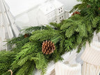 6FT Christmas Garland,Cedar Garland with Pine Cones,Artificial Pine Garland by GreenMoon