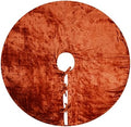 Sophia-Art Christmas Tree Skirt, Luxury Velvet Plush Skirt, Xmas Decoration Holiday Party Décor, Soft Velvet Home Décor Merry Christmas Party Christmas Tree Decorations (Brunt Orange,36 Inch) by Sophia-Art
