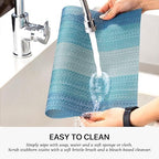 LEXMORE PlaceMats Set of 12 Vinyl/Plastic Woven Place Mats for Kitchen Table Indoor/Outdoor Washable PlaceMat Wipeable Dining Table Mats(Ocean Geode) - Image 4