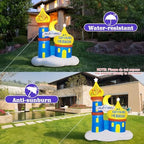 Lewondr 6FT Outdoor Inflatable Ramadan Moon Decorations with 6 LEDs Lights - Image 4