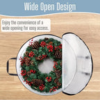 VENO 4 Pack Summer Wreath Storage Container, 30 Inch Clear Wreath Bag, Spring, Christmas Garland Decoration Organizers with Zipper and Durable Handles (Clear, 30"-4 Pack) - Image 4