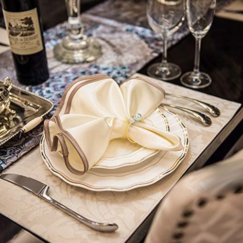 KPOSIYA Pearl Napkin Rings Set of 100 Gold Napkin Holder for Table Decor - Image 2