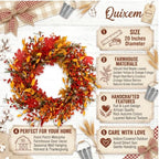 Appalachia Berry Silk Fall Door Wreath 20 Inch Harvest Front Door Decor - Image 3