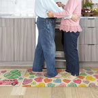 Valentines Day Kitchen Mat Set 2 Piece,Truck Colorful Hearts Kisses Hugs True Love Decorative Kitchen Rugs,Valentine's Day Low-Profile Kitchen Mats for Home Kitchen Decor 17"x48"+17"x30" - Image 5