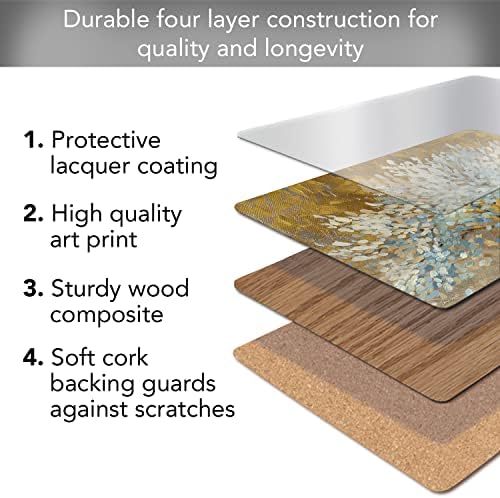 Cala Home Thousand Lifetimes Boxed Set of 4 Premium Hardboard Placemats - Image 3