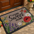 Color&Geometry Outside Welcome Front Door Mat, 48"x72" Blossom Beige by COLORG