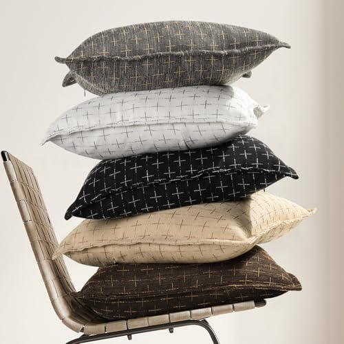 ZWJD Pillow Covers 26x26 Set of 2 Soft Polyester Textured Pillow Covers with Stylish Flange Edge Cozy Farmhouse Throw Pillows for Couch Bed Sofa Living Room - Image 5