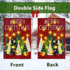 Lighted Christmas Garden Flag for Outside, Xmas Tree (Pine Forest, 28x40 Inch) - Image 5