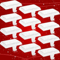 Huwena Metal Christmas Stocking Holders Shiny, Stylish, White, 12 Pcs by Huwena