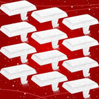 Huwena Metal Christmas Stocking Holders Shiny, Stylish, White, 12 Pcs by Huwena