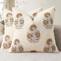 Vintage Floral Print Fall Pillow Covers 20x20 Set of 2 Patterned Accent Decorative Cushion Covers Modern Farmhouse Throw Pillow Covers for Sofa Couch Chair Bed Living Room Home Decor, Cognac Brown by PillowCoversExpert