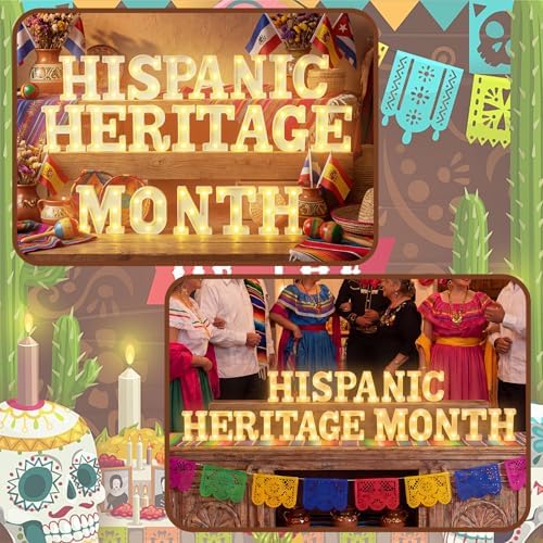 Aurelema 21 Pcs Hispanic Heritage Month Decorations LED Letter Lights Sign - Image 6