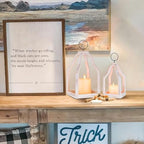 Wood Lantern Decorative Indoor, 2Pcs Farmhouse Candle Holder - Image 5