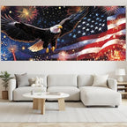 7x16FT Independence Day Garage Door Banner Eagle American Flag Garage Door Cover Decoration for Patriots Party (Eagle Flag, 7 * 16) - Image 6