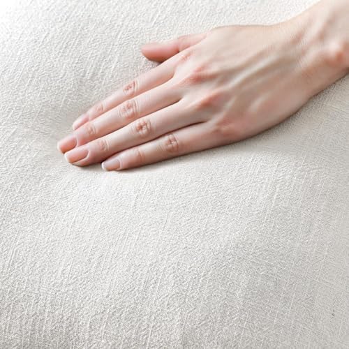 MIULEE Boho Linen Fringe Decorative Lumbar Throw Pillow Covers White 12x20 - Image 2
