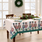 Threadmade Royal Nutcracker Tablecloth, Ivory - 60" W x 102" L - Image 2