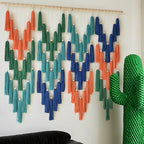 Macrame Wall Hanging Large Yarn Wall Art Boho Home Decor Handmade 47"W*39"L by IOWER