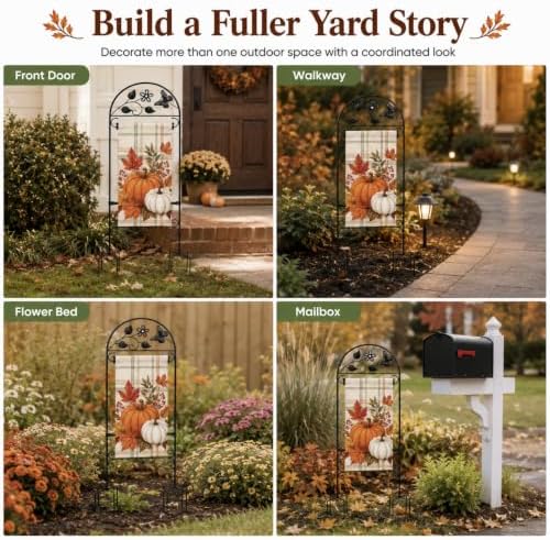 AceList Garden Flag Stands, 2 Pack for Fall and Holiday Outdoor Displays - Image 3