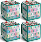 Saintrygo 4 Pcs Ornament Storage Box with 64 Compartments, Tree Style by Saintrygo