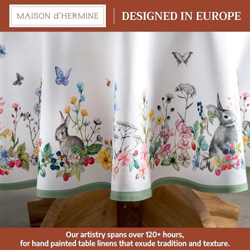 Maison d' Hermine Table Cloth Round Table Reusable 100% Cotton 63" Diameter - Image 2