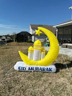 Islamic Holiday Decor Reversible Ramadan and Eid Masjid Crescent Inflatable - Vibrant Islamic Festival Decoration for Celebrating Ramadan and Eid Al-Fitr, Indoor and Outdoor Use - Image 3