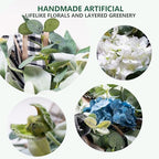 20-22" Hydrangea Wreath for Front Door Year Round, - Image 2