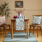 ISAENNE Designer Vintage Linen Extra Long Table Runner,118"x12"-Ruyi B - Image 3