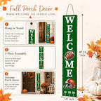 Football Porch Decor for Outdoor - Football Porch Sign for Front Door Sign, Welcome Decorations for Home Wall Indoor Supply Each 47.24 ×7.87 Inches - Image 2
