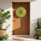 lOKEISNA Summer Wreaths for Front Door, 24" Yellow Daisy Wreaths for Front Door Window Wall Wedding Farmhouse Festival Decor, Handmade Artificial Spring Summer Wreath for Home Decoration - Image 6